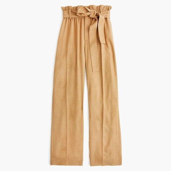 Point Sur High Waist Paperbag Pants Size 8 Tall Tan - Picture 1 of 9